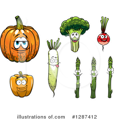 Royalty-Free (RF) Veggies Clipart Illustration by Vector Tradition SM - Stock Sample #1287412