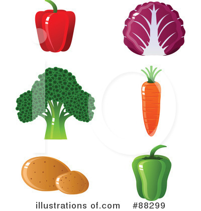 Royalty-Free (RF) Veggies Clipart Illustration by Tonis Pan - Stock Sample #88299