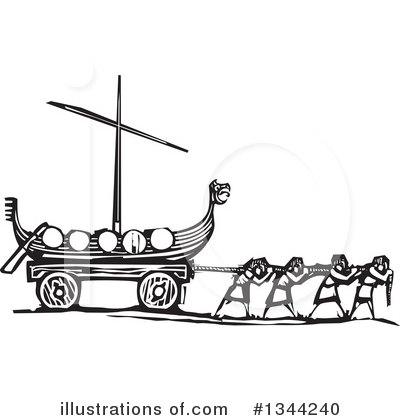 Viking Ship Clipart #1344240 by xunantunich