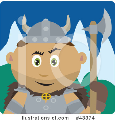 Royalty-Free (RF) Viking Clipart Illustration by Dennis Holmes Designs - Stock Sample #43374