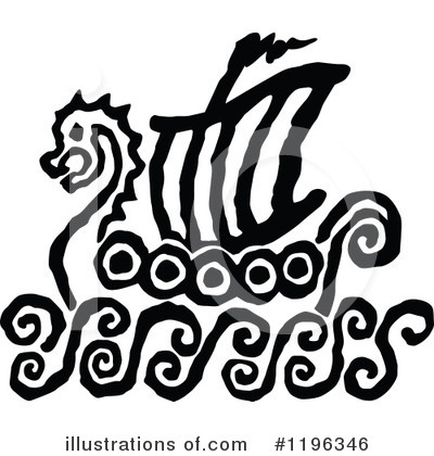 Royalty-Free (RF) Viking Ship Clipart Illustration by Chromaco - Stock Sample #1196346