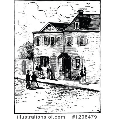 Royalty-Free (RF) Village Clipart Illustration by Prawny Vintage - Stock Sample #1206479