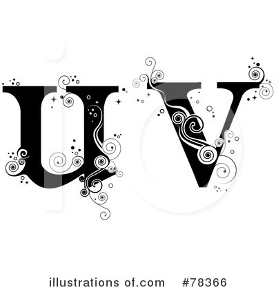 Royalty-Free (RF) Vine Letter Clipart Illustration by BNP Design Studio - Stock Sample #78366