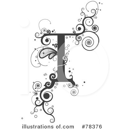 Royalty-Free (RF) Vine Letter Clipart Illustration by BNP Design Studio - Stock Sample #78376