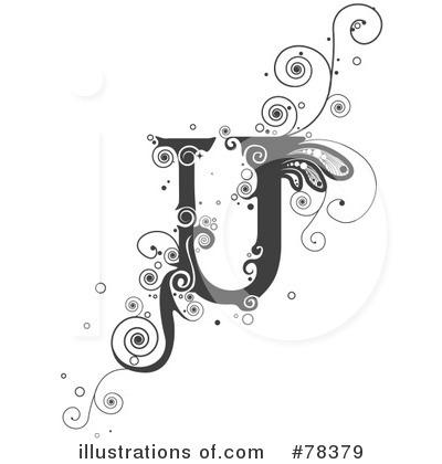 Royalty-Free (RF) Vine Letter Clipart Illustration by BNP Design Studio - Stock Sample #78379