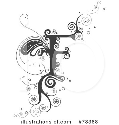 Royalty-Free (RF) Vine Letter Clipart Illustration by BNP Design Studio - Stock Sample #78388