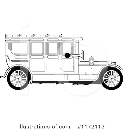 Royalty-Free (RF) Vintage Car Clipart Illustration by Lal Perera - Stock Sample #1172113
