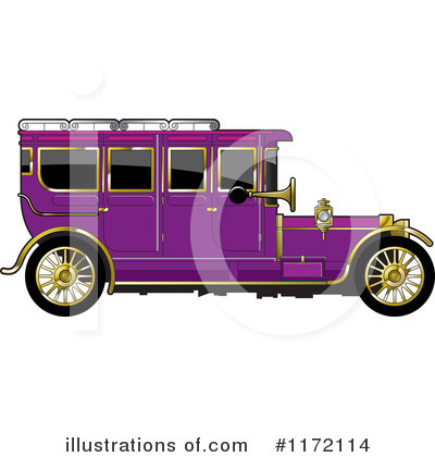 Royalty-Free (RF) Vintage Car Clipart Illustration by Lal Perera - Stock Sample #1172114