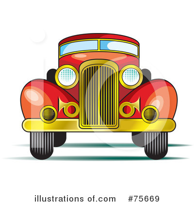 Royalty-Free (RF) Vintage Car Clipart Illustration by Lal Perera - Stock Sample #75669