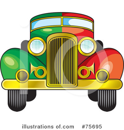 Royalty-Free (RF) Vintage Car Clipart Illustration by Lal Perera - Stock Sample #75695