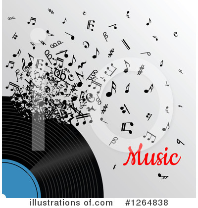 Royalty-Free (RF) Vinyl Record Clipart Illustration by Vector Tradition SM - Stock Sample #1264838