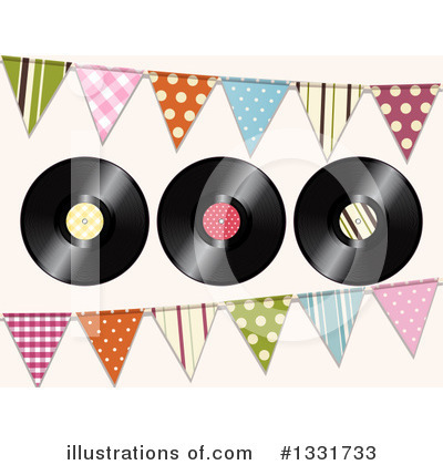 Royalty-Free (RF) Vinyl Record Clipart Illustration by elaineitalia - Stock Sample #1331733