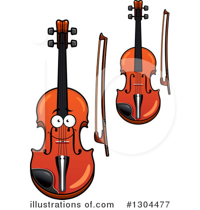 Royalty-Free (RF) Violin Clipart Illustration by Vector Tradition SM - Stock Sample #1304477