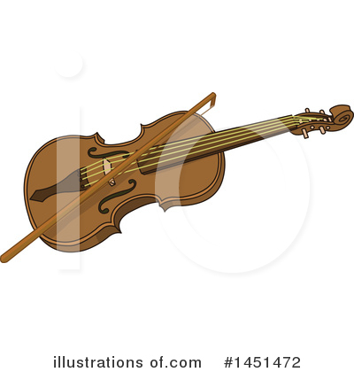 Royalty-Free (RF) Violin Clipart Illustration by Pushkin - Stock Sample #1451472