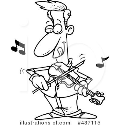 Royalty-Free (RF) Violin Clipart Illustration by toonaday - Stock Sample #437115