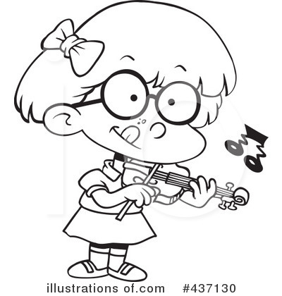 Royalty-Free (RF) Violin Clipart Illustration by toonaday - Stock Sample #437130