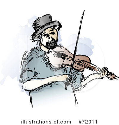 Royalty-Free (RF) Violin Clipart Illustration by inkgraphics - Stock Sample #72011