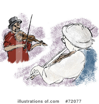 Royalty-Free (RF) Violin Clipart Illustration by inkgraphics - Stock Sample #72077