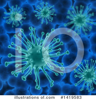 Royalty-Free (RF) Virus Clipart Illustration by KJ Pargeter - Stock Sample #1419583