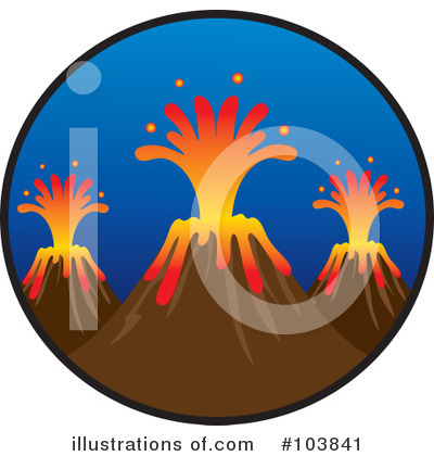 Royalty-Free (RF) Volcano Clipart Illustration by Rosie Piter - Stock Sample #103841