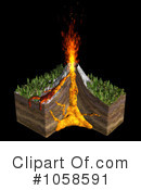 Volcano Clipart #1058591 by Michael Schmeling