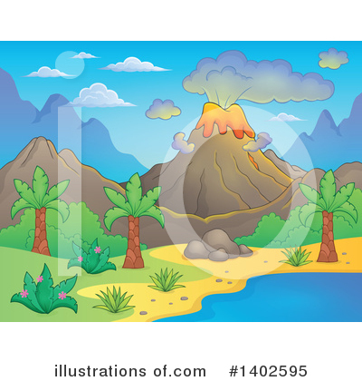 Royalty-Free (RF) Volcano Clipart Illustration by visekart - Stock Sample #1402595