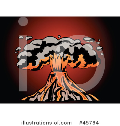 Royalty-Free (RF) Volcano Clipart Illustration by r formidable - Stock Sample #45764