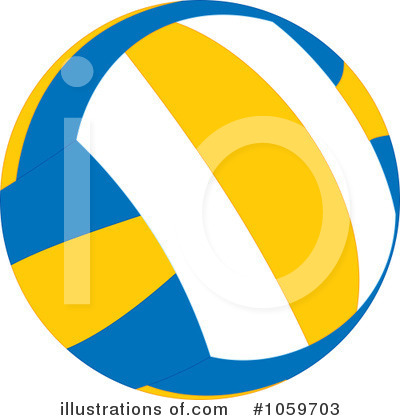 Royalty-Free (RF) Volleyball Clipart Illustration by Alex Bannykh - Stock Sample #1059703