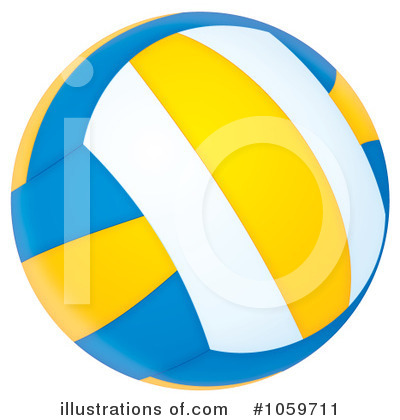 Royalty-Free (RF) Volleyball Clipart Illustration by Alex Bannykh - Stock Sample #1059711