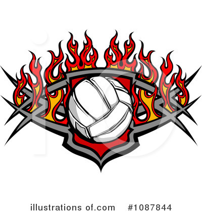 Volleyball Clipart #1087844 by Chromaco