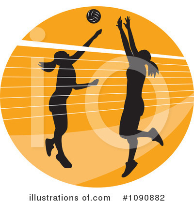 Royalty-Free (RF) Volleyball Clipart Illustration by patrimonio - Stock Sample #1090882