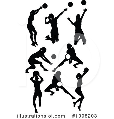 Royalty-Free (RF) Volleyball Clipart Illustration by Chromaco - Stock Sample #1098203