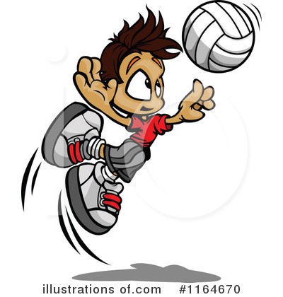 Royalty-Free (RF) Volleyball Clipart Illustration by Chromaco - Stock Sample #1164670