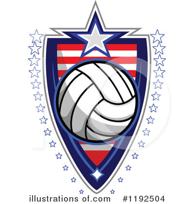 Royalty-Free (RF) Volleyball Clipart Illustration by Chromaco - Stock Sample #1192504
