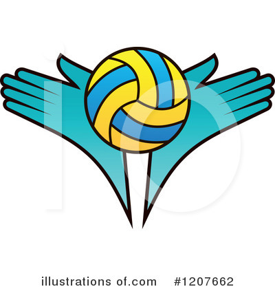 Royalty-Free (RF) Volleyball Clipart Illustration by Vector Tradition SM - Stock Sample #1207662