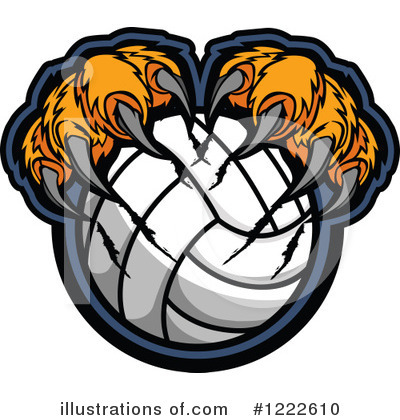 Royalty-Free (RF) Volleyball Clipart Illustration by Chromaco - Stock Sample #1222610