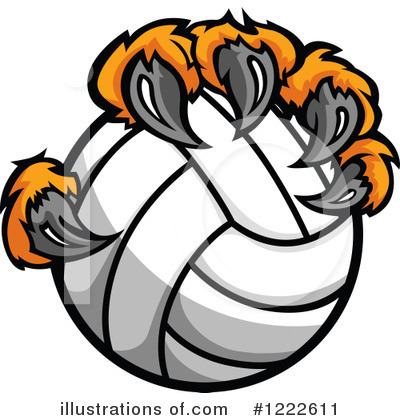 Royalty-Free (RF) Volleyball Clipart Illustration by Chromaco - Stock Sample #1222611