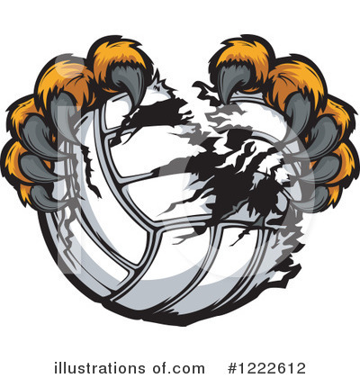 Royalty-Free (RF) Volleyball Clipart Illustration by Chromaco - Stock Sample #1222612