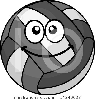 Royalty-Free (RF) Volleyball Clipart Illustration by Vector Tradition SM - Stock Sample #1246627