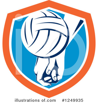 Royalty-Free (RF) Volleyball Clipart Illustration by patrimonio - Stock Sample #1249935