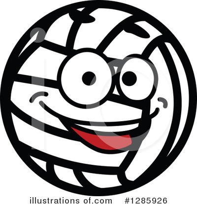 Royalty-Free (RF) Volleyball Clipart Illustration by Vector Tradition SM - Stock Sample #1285926