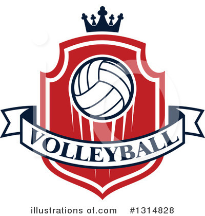 Royalty-Free (RF) Volleyball Clipart Illustration by Vector Tradition SM - Stock Sample #1314828