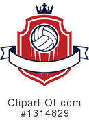 Volleyball Clipart #1314829 by Vector Tradition SM