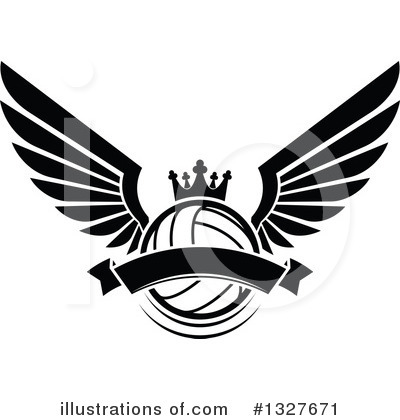 Royalty-Free (RF) Volleyball Clipart Illustration by Vector Tradition SM - Stock Sample #1327671
