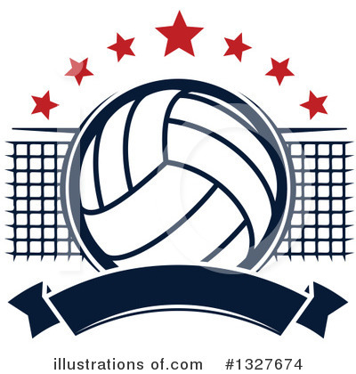 Royalty-Free (RF) Volleyball Clipart Illustration by Vector Tradition SM - Stock Sample #1327674
