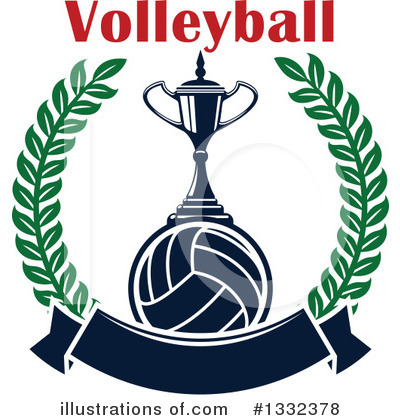 Royalty-Free (RF) Volleyball Clipart Illustration by Vector Tradition SM - Stock Sample #1332378