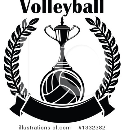 Royalty-Free (RF) Volleyball Clipart Illustration by Vector Tradition SM - Stock Sample #1332382
