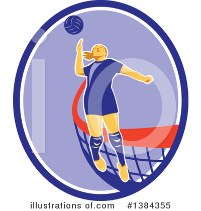 Volleyball Clipart #1384355 by patrimonio