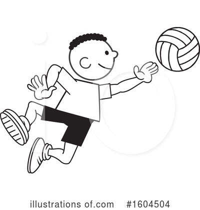 Volleyball Clipart #1604504 by Johnny Sajem