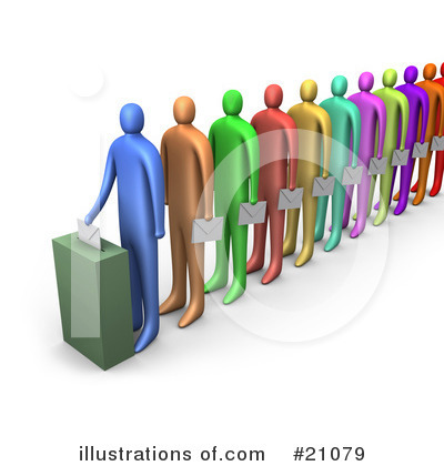 Royalty-Free (RF) Voting Clipart Illustration by 3poD - Stock Sample #21079